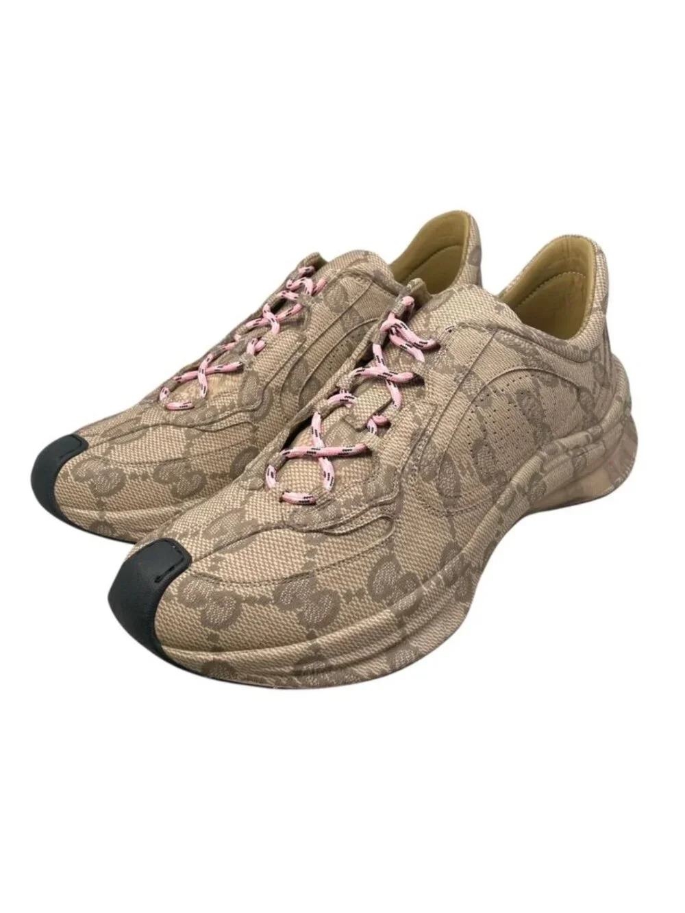 Gucci Sneakers Ran GG Supreme Logo Beige Pink